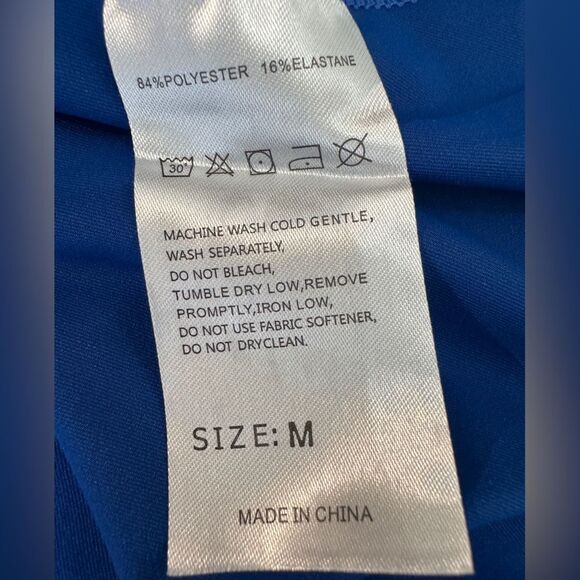 Bright Blue Tennis Romper Dress Sleeveless Size M - Picture 9 of 10